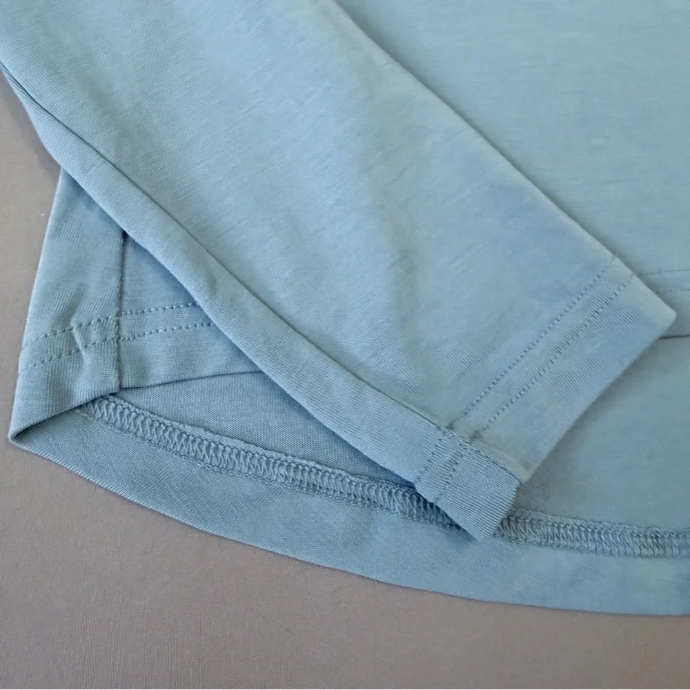NWT! TRIM & TAILOR soft stretchy blue tee, S. - Picture 5 of 7